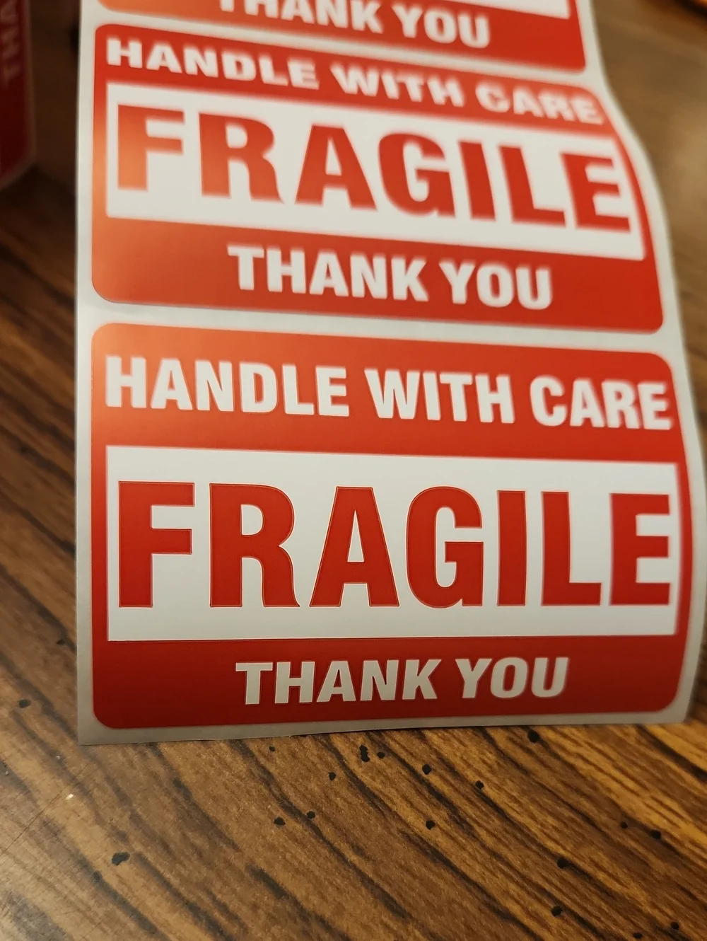 50ct ~ FRAGILE STICKERS